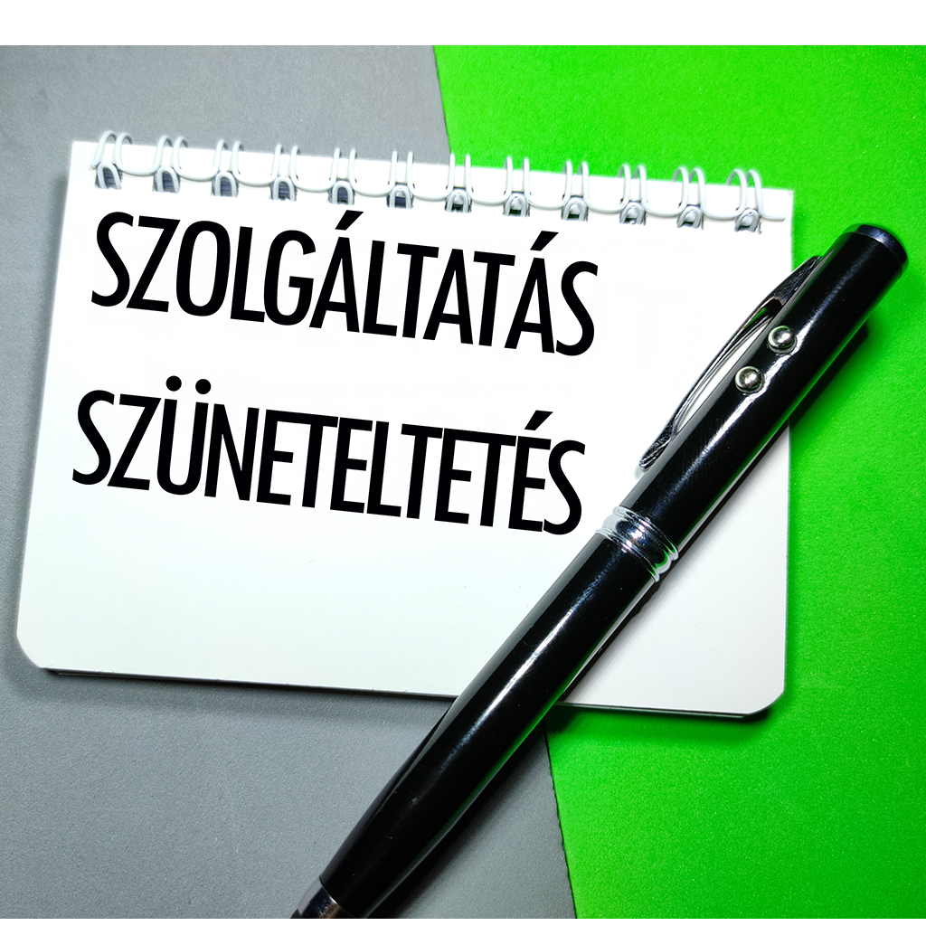 Szolgáltatás szüneteltetés